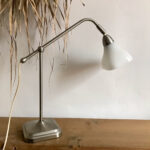 Image de la lampe de bureau métal et opaline