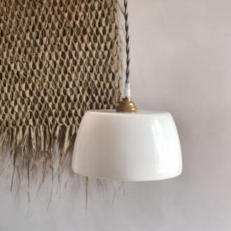 image Suspension petite opaline blanche