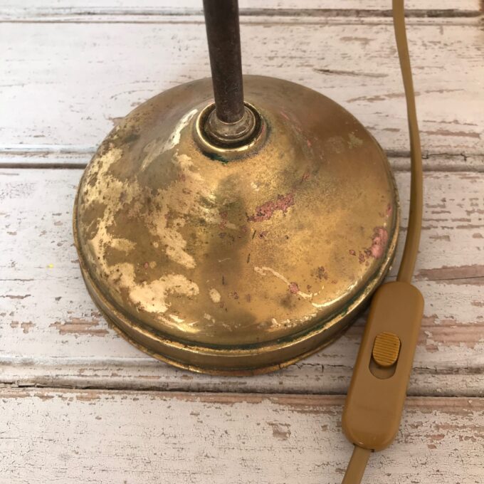 Image de la lampe de bureau laiton et opaline