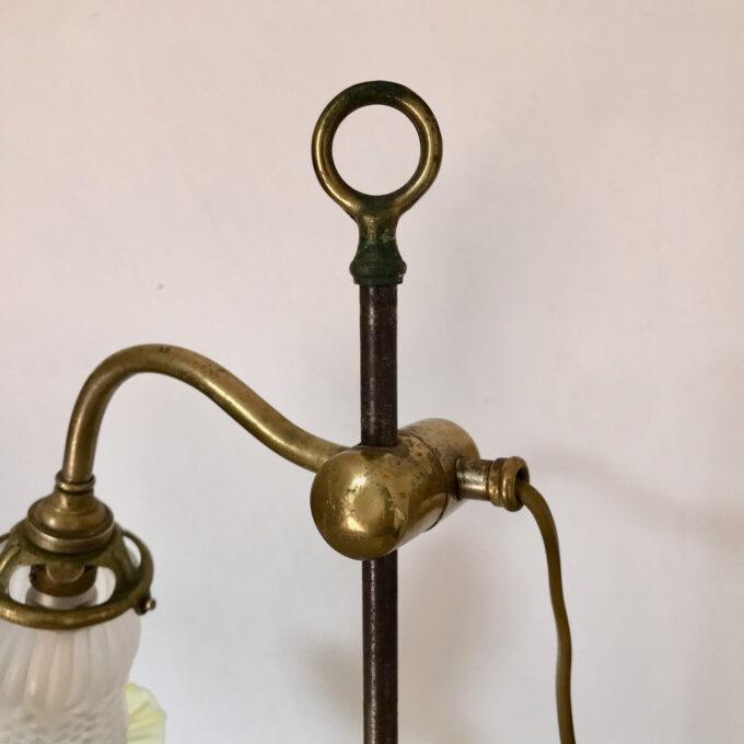 Image de la lampe de bureau laiton et opaline