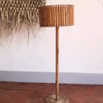 image Lampadaire rotin vintage