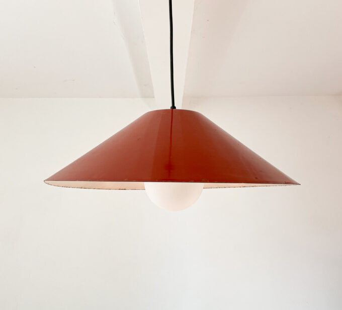 Image de la suspension vintage en métal terracotta