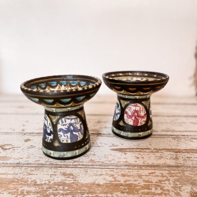 Photo du bougeoir en céramique grès signé