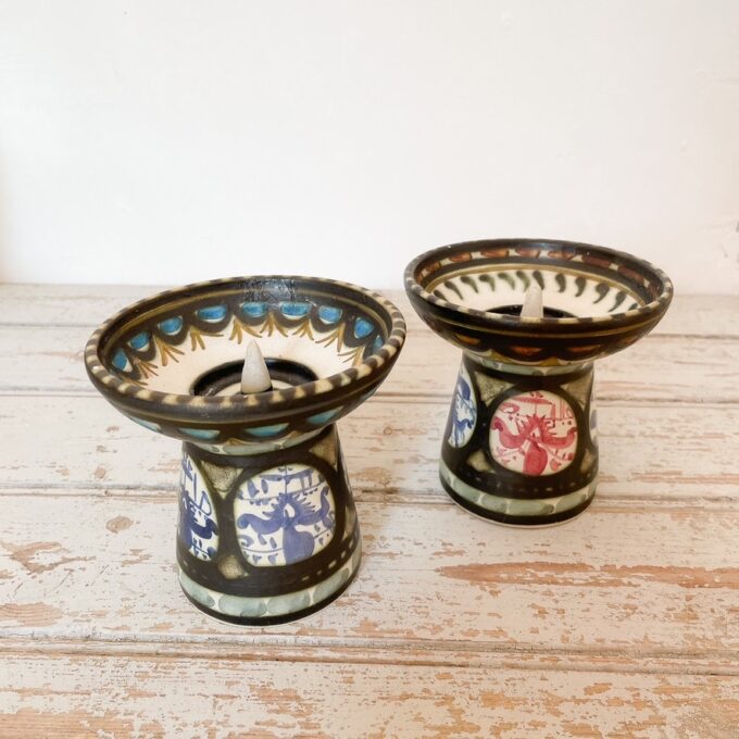 Photo du bougeoir en céramique grès signé