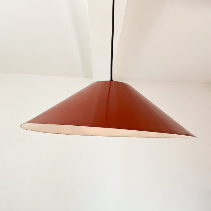 Image de la suspension vintage en métal terracotta