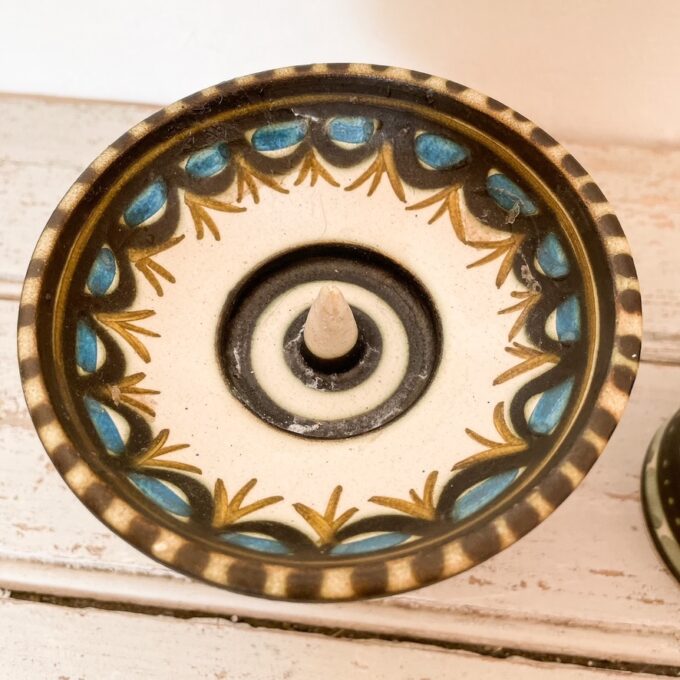 Photo du bougeoir en céramique grès signé