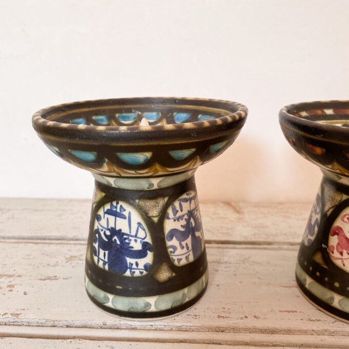 Photo du bougeoir en céramique grès signé