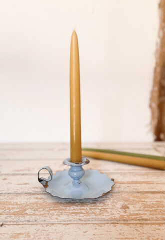 Photo du bougeoir en tôle émaillée