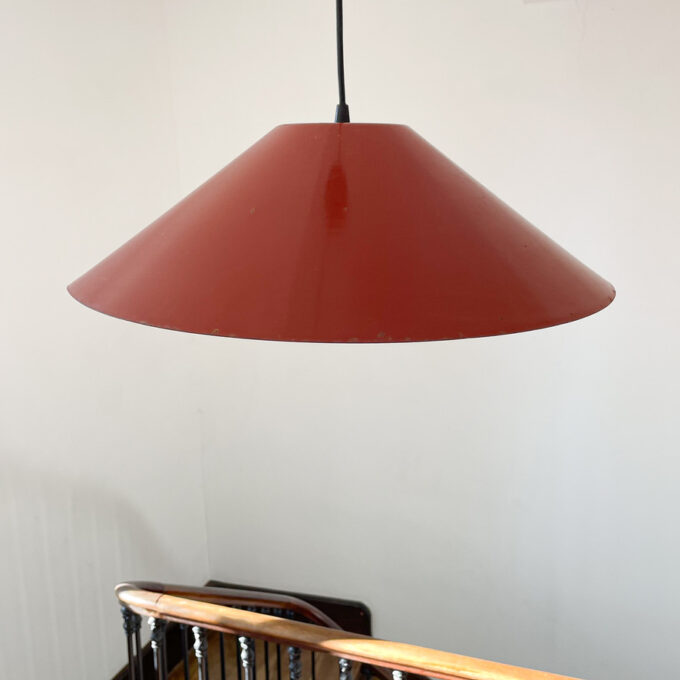 Image de la suspension vintage en métal terracotta