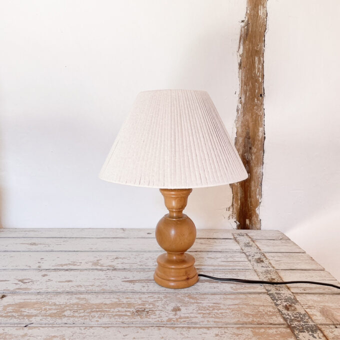 Photo de la lampe en bois