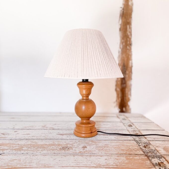 Photo de la lampe en bois
