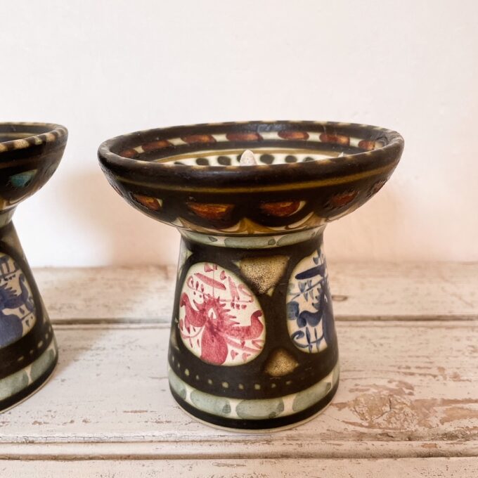 Photo du bougeoir en céramique grès signé