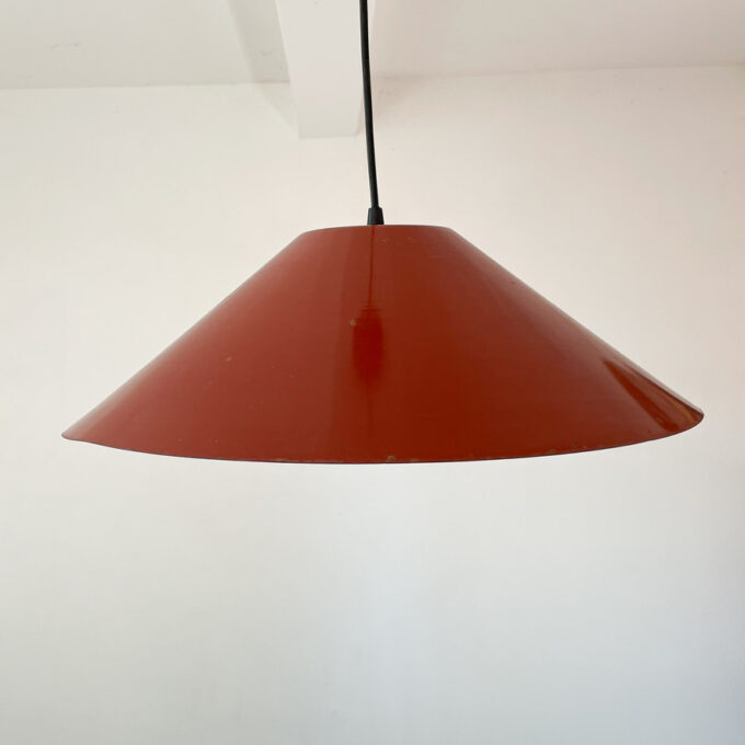 Image de la suspension vintage en métal terracotta