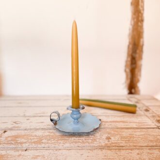 Photo du bougeoir en tôle émaillée