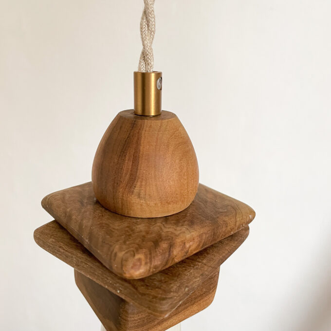 image lampe baladeuse en bois vintage