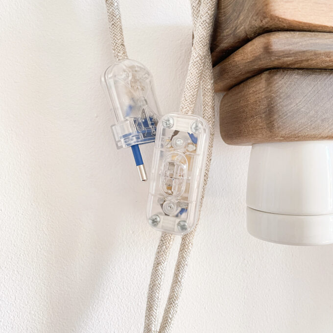 image lampe baladeuse en bois