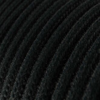 image câble électrique textile noir coton