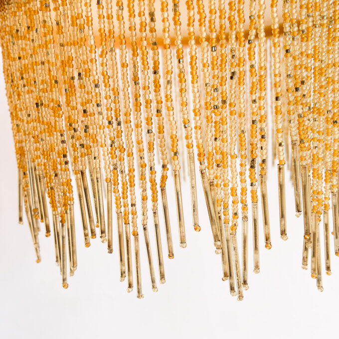 Suspension opaline à frange image suspension opaline à frange